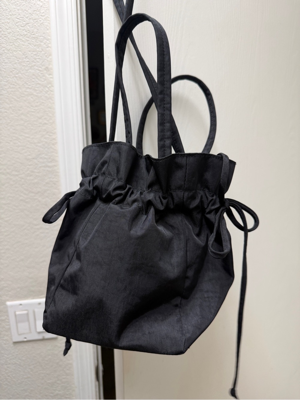 BAGGU Black Drawstring Bag